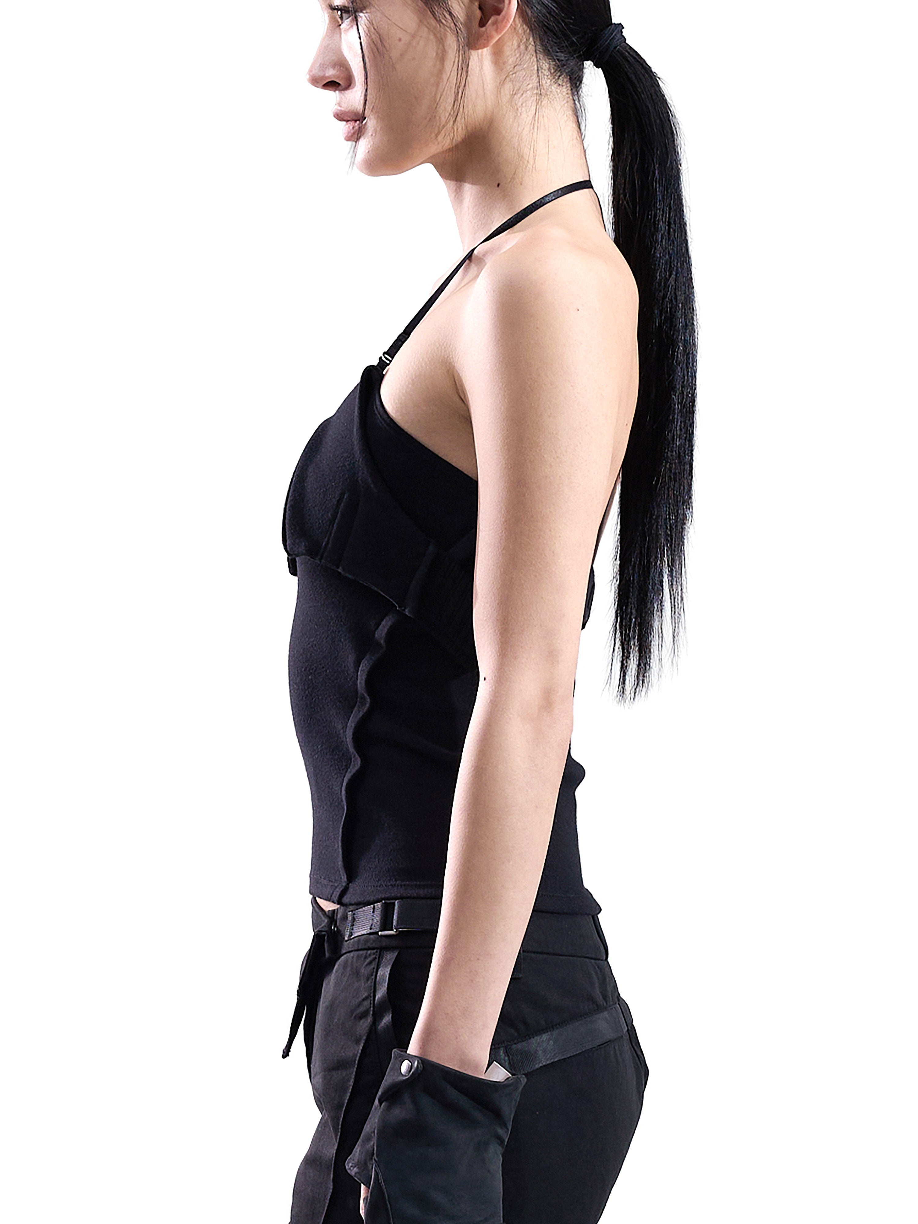 2WAY HALTER SLEEVELESS
