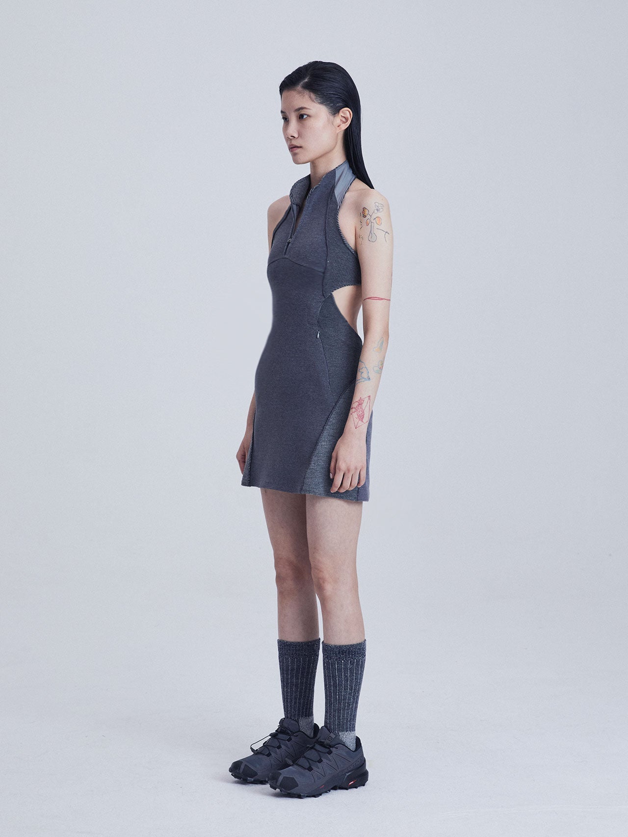 halter knit dress