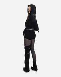 BRACES ASYMMETRIC ZIP UP HOODIE