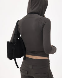 HOODED ZIP TOP