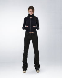 HOODED ZIP TOP