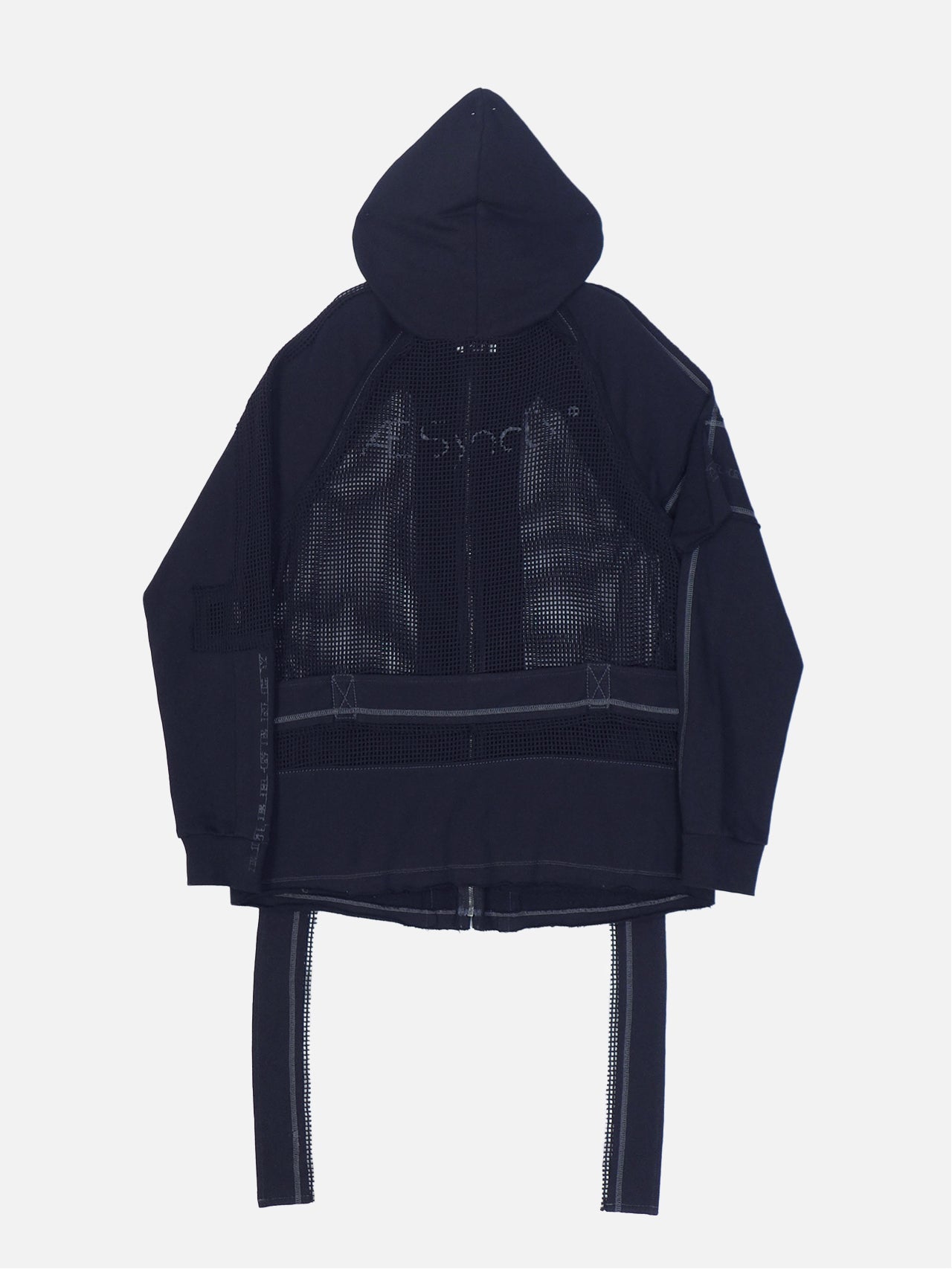 HALF-NET ZIP HOODIE