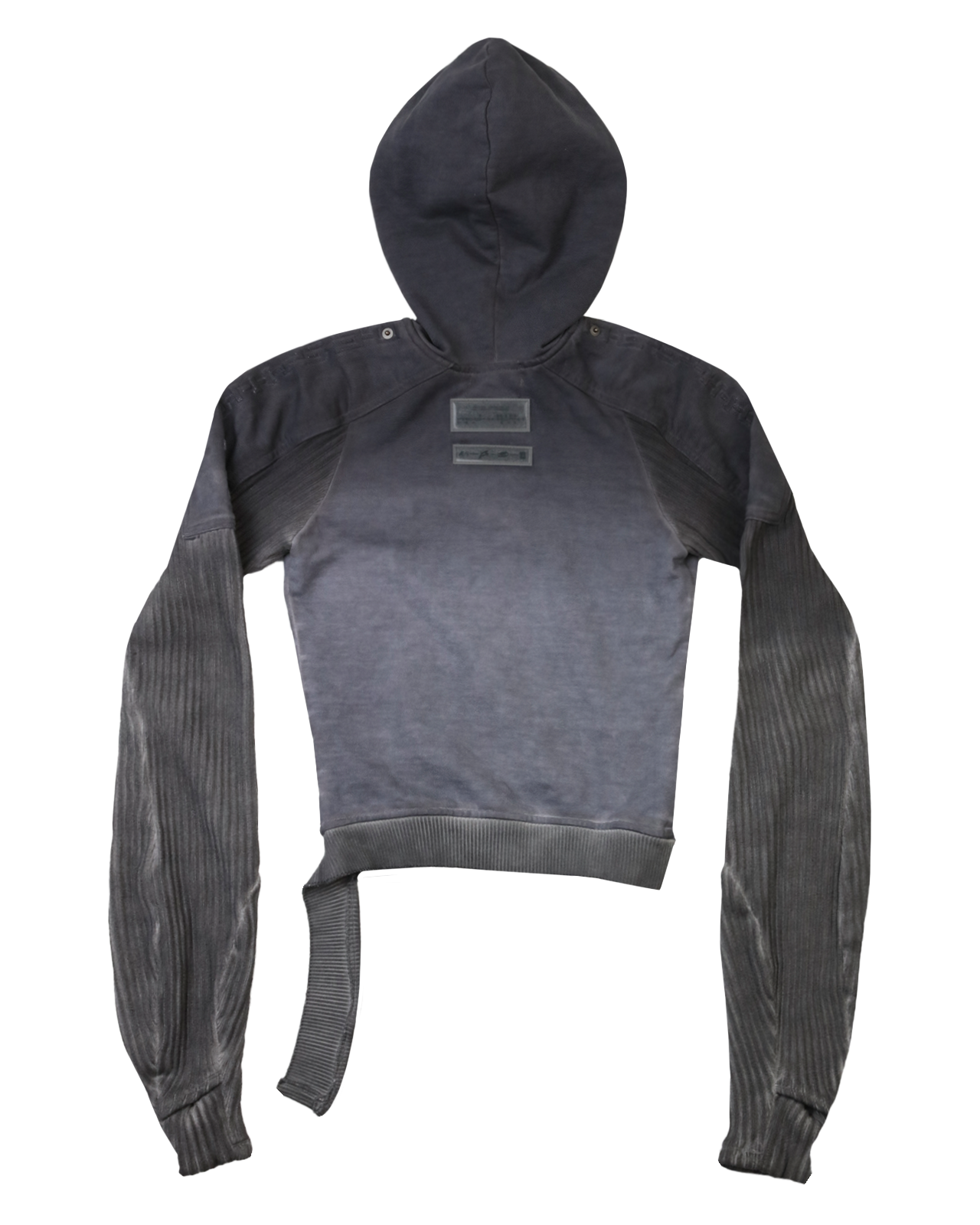 BRACES ASYMMETRIC ZIP UP HOODIE