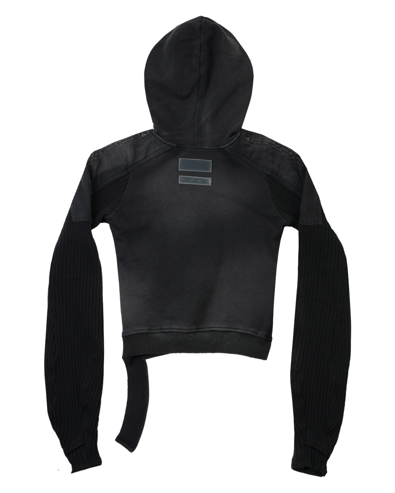 BRACES ASYMMETRIC ZIP UP HOODIE