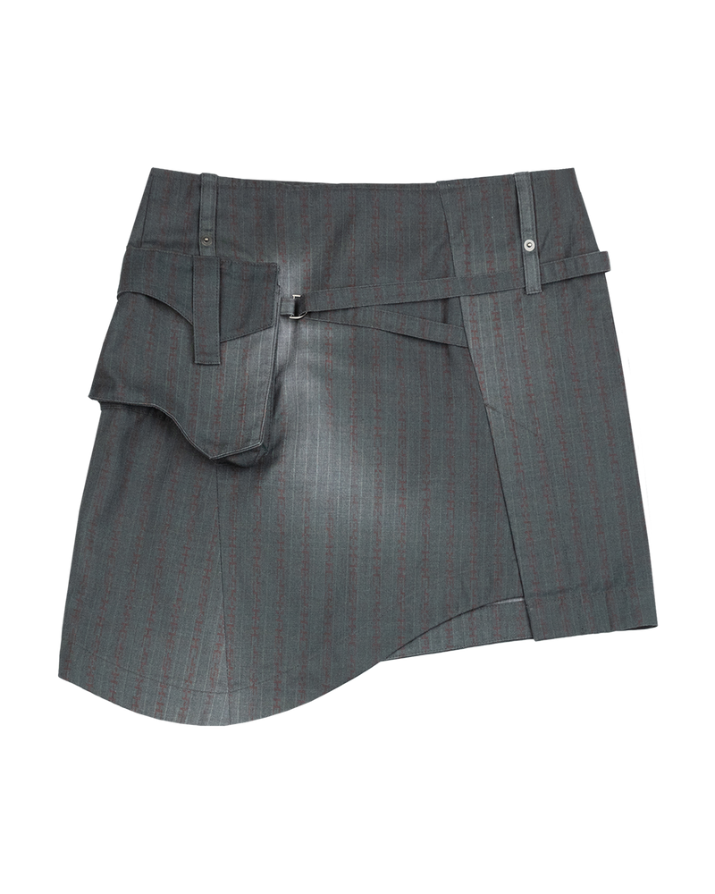 ASYMMETRIC MIDI SKIRT