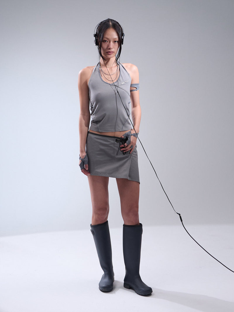 ASYMMETRIC MINI SKIRT